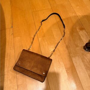 Elegant suede new Brown Chain Strap Women's Bag from Spain